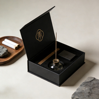 Boîte magnétique en papier rigide noir avec logo personnalisé pour vêtements, t-shirt, cadeau, sweat-shirt, emballage de luxe, boîte cadeau pliable