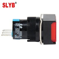 Interrupteur à bouton-poussoir carré à retour automatique à 5 broches LED 16 mm 10 A Protection IP55 AL6-M/AB6-M