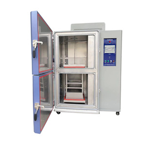 De Kamer Van De Koude En Hitteschoktest Is Een Opgeschorte Kamer Van Het Mandtype Met Twee Dozen Met Snelle Temperatuuromschakeling - Product Image 1