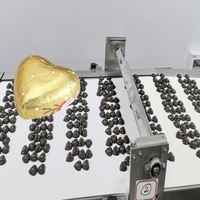 Machine d'emballage de chocolat en forme de cœur avec film métallisé, haute efficacité, distribution automatique de colle, sur mesure