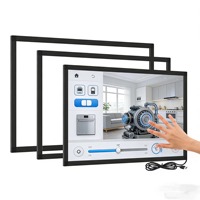 Écran tactile interactif infrarouge à bord étroit de 23,8 pouces, panneau à cadre ouvert, affichage de projection domestique pour entreprise, interface USB