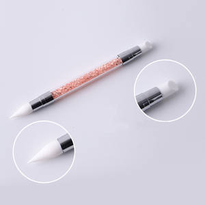 In <span class=keywords><strong>Silicone</strong></span> <span class=keywords><strong>punta</strong></span> Nail Art Set penna magica specchio polvere applicatore adesivo intaglio colla strumento di pressatura spazzola per unghie - Product Image 4