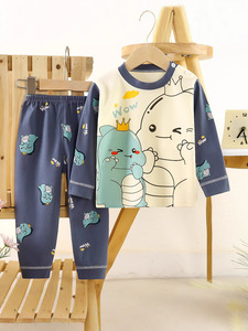Ropa <span class=keywords><strong>de</strong></span> dormir Otoño Invierno niños ropa interior <span class=keywords><strong>de</strong></span> algodón conjunto niños niñas Casual patrón <span class=keywords><strong>de</strong></span> dibujos animados pijamas ropa <span class=keywords><strong>de</strong></span> casa al por mayor - Product Image 4