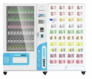 대용량 더블 캐비닛 스낵 및 음료 자판기 저렴한 가격 더블 캐비닛 차가운 음료 식품 자판기
