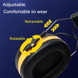 デジタルディスプレイBluetoothノイズキャンセリングヘッドフォンFM/AM/DABラジオモーイング聴覚保護音隔離ゲームイヤーマフ - Product Image 6