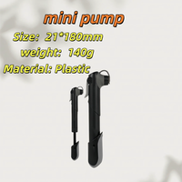 Pompe à vélo de poche légère en plastique, gonfleur de pneus portable avec support de fixation, étanche et durable pour VTT/vélos de route