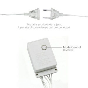 Băng Pick Rèm Cửa Sổ Đèn Trần Giáng Sinh Đèn Dây Cổ Tích Icicle Vòng Hoa Ngoài Trời Trang Trí Sân Vườn Tiệc Gia Đình - Product Image 6