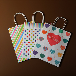 กระเป๋างานฝีมือกระดาษคราฟท์รีไซเคิลได้โลโก้ที่กำหนดเองริบบิ้นพิมพ์แบบยืดหยุ่นสำหรับภาพเทียนของขวัญ - Product Image 6