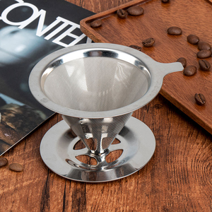 Tái Sử Dụng Rót Hơn Cà Phê Lọc Hướng Dẫn Sử Dụng Bộ Lọc Cà Phê Thép Không Gỉ Lọc Cà Phê Cốc Đôi Tường Với Xử Lý - Product Image 1