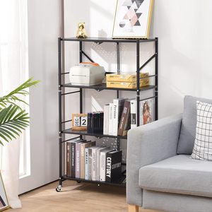 Nuevo producto, venta al por mayor, estante de almacenamiento de hierro plegable, ruedas giratorias, estante de cocina para el hogar, almacenamiento eficiente - Product Image 5