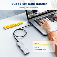 Kabel USB C 10Gbps USB 3.2 Gen2 Tipe A ke C Kabel Adaptor 3A Pengisian Cepat PVC untuk Samsung Galaxy Laptop Tablet