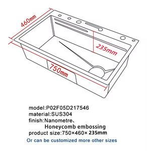 อ่างล้างจานสแตนเลสอ่างล้างจานเดี่ยวแบบมัลติฟังก์ชั่น - Product Image 4