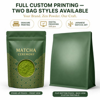 Sachets de thé vert Matcha japonais anti-odeur refermables, sacs d'emballage alimentaire verticaux, poudre de Matcha cérémonial, Latte, Chewing-gum