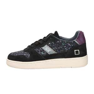 D.A.T.E. Sneakers Donna W431-C2-GL-BK Nero Glitter Upper Chunky Sole Chaussures de mode pour femmes - Product Image 1