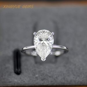 Prix de gros, diamant synthétique de forme poire, 3*5 à 15*20 mm, couleur DEF, clarté VVS, en vrac, MOISSANITE - Product Image 6