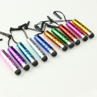 Balle en plastique à faible coût pendentif écran tactile Mobile bouchon anti-poussière stylet universel pour ipad Android fenêtre écran capacitif