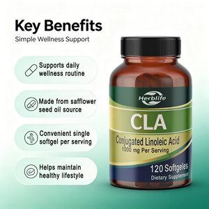 Acide Linoléique Conjugué (CLA) OEM en Gélules Molles 1000mg, Source Huile de Carthame, Complément Alimentaire Quotidien pour le Bien-être, 120 Gélules - Product Image 3
