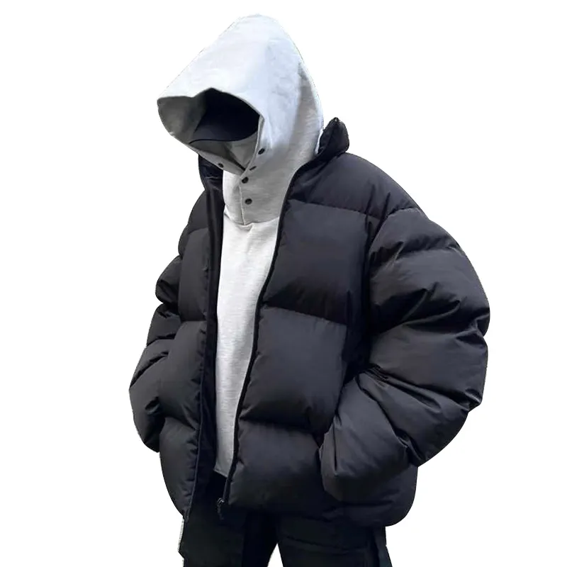 OEM açık yüksek kalite kapitone kış ceket özel kirpi ceketler erkekler artı boyutu kalın kabarcık erkek ceket