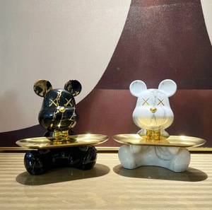 กระปุกออมสินหมีการ์ตูนสุดสร้างสรรค์ งานเรซิ่นอีพ็อกซี่ ศิลปะทันสมัย ตกแต่งห้องนั่งเล่น ตู้วางทีวี โต๊ะทำงาน - Product Image 2