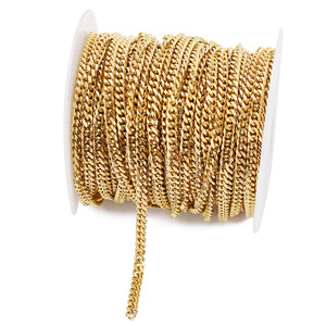 Chaîne cubaine en acier inoxydable couleur or pour la fabrication de bijoux DIY, accessoires de collier hip-hop, accessoires de bracelet Aceworks NCS63001-M - Product Image 5