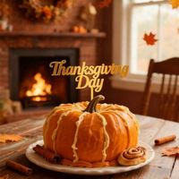 Hiasan Kue Akrilik Emas Thanksgiving Langsung dari Pabrik untuk Pesta dan Perayaan, Dekorasi Kue