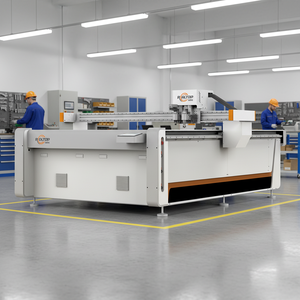 เครื่องตัดกล่องกระดาษลูกฟูกอัตโนมัติแบบดิจิตอล CNC พร้อมมอเตอร์ PLC และปั๊ม ความเร็ว 60 ชิ้น/นาที - Product Image 1