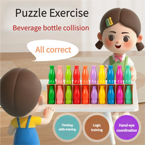 <span class=keywords><strong>Juego</strong></span> de emparejar botellas coloridas - Juguete de entrenamiento de memoria para la educación temprana de los niños - Product Image 4