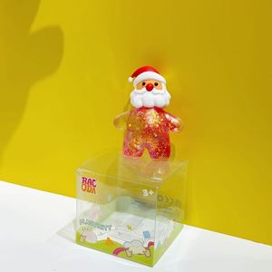 Juguete Antiestrés de Navidad, Muñecos de Plástico Suave con Forma de Papá Noel y Muñeco de Nieve, Brillantes, Envío Directo Disponible, Regalos para Aliviar el Estrés - Product Image 2
