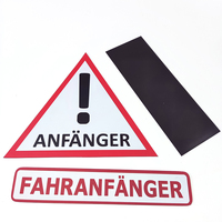Stiker Peringatan Mobil PVC Tahan Air, Dapat Dilepas, Custom Grosir, Tahan UV, Magnet