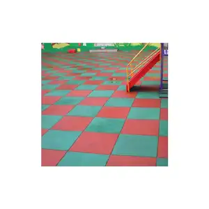 Safety children outdoor rubber tile mat playground for kids