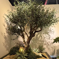 Grand olivier artificiel d'intérieur détachable, style nordique, plante verte bionique, vente transfrontalière, plante artificielle en plastique pour intérieur