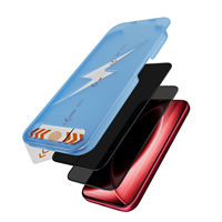 Protection d'écran en verre trempé pour iPhone 12 13 14 15 16 17 18 Pro Max, anti-espionnage à 360 degrés, installation facile