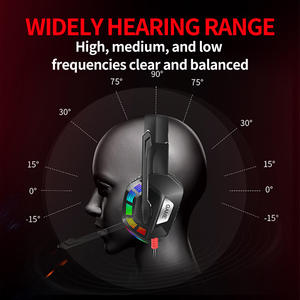 Fournisseurs vérifiés Casques d'écoute et casques d'écoute de jeu filaires RVB promotionnels 3.5Mm <span class=keywords><strong>Gamer</strong></span> Gaming avec microphone Écouteurs - Product Image 5