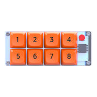 Keyboard Mini Gaming Mekanik Berkabel Hot-Swap Tombol Lengkap RGB Backlit 12 Efek Pencahayaan Definisi Makro Desktop Dual Type-C