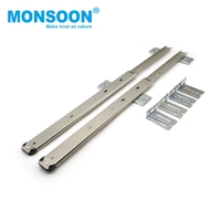 Glissières de table pour matériel de cuisine, glissières de tiroir à roulement à billes pour clavier, double pliage, largeur 35 mm, pour meubles de bureau et ordinateur