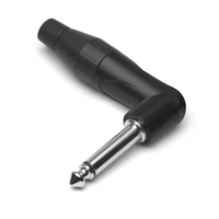 Connecteur de câble mono mâle AMPHENOL TM2RBJ 1/4 " à angle droit de 90 degrés, 6,35 mm, coque noire, 10A, prise téléphonique - En stock
