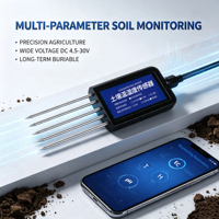 Sonde de sol multi-paramètres USB Type-C RS485 Modbus RTU Température Humidité EC pH IP68 pour l'agriculture intelligente, serres et fermes