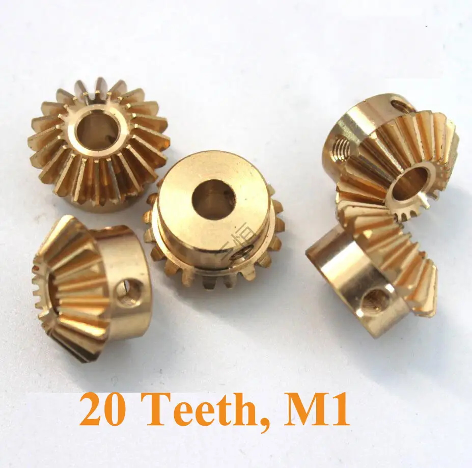 6mm hole size 45 degree 1M 20 teeth in brass Small Straight Miter Bevel Gears