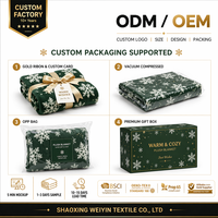Couverture de Noël personnalisée en polaire douce, plaid en flanelle avec motif flocon de neige pour la décoration intérieure, cadeau, vente en gros