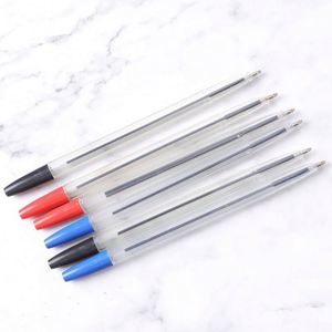 Promotional Smooth Writing Ball Office School Stationery Plastic Custom 1.0Mm Black Blue <b>Red</b> Ballpoint Pen - Product Image 2