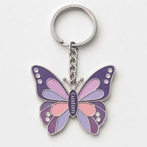 Llaveros Personalizados de Alta Calidad al por Mayor con Cadena de Diamantes de Imitación y Diseño Personalizado - Product Image 2