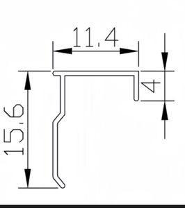 Hiện đại vàng Nhôm tường hồ sơ gạch góc cắt trang trí cong kim loại gạch cạnh cắt tường viền dải đúc - Product Image 5
