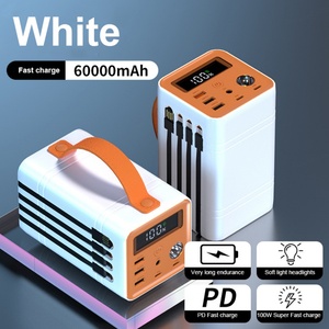 Centrale Électrique Portable LED 100W en Gros, Batterie Externe d'Urgence 60000mAh pour Extérieur, Charge Rapide, Sortie 12V 100W - Product Image 4