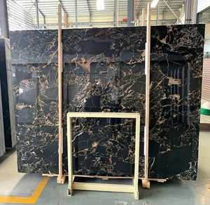 Marbre noir Portoro d'<span class=keywords><strong>Athènes</strong></span>, dalle de marbre naturel pour escaliers, murs-rideaux, sols, comptoirs, décoration d'hôtels et de villas - Product Image 4