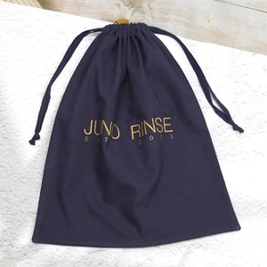 Sacs à cordon en coton et lin 30*40cm, logo personnalisé, taille personnalisée, sac de rangement en toile de coton écologique, pochette anti-poussière - Product Image 5