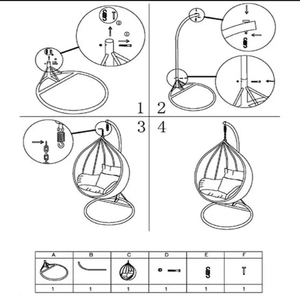 Offres Spéciales personnalisé mode Pe rotin extérieur européen salon jardin chambre hôtels suspendus rotin patio balançoire avec support - Product Image 6