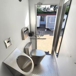Remorque de toilettes modulaire de luxe portable pour extérieur, WC à chasse d'eau sèche avec construction en acier inoxydable écologique - Product Image 5
