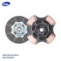 Disque de pression d'embrayage moteur Isuzu 350 mm sûr et fiable, 10 cannelures, pour pièces de camion SINOTRUK HOWO