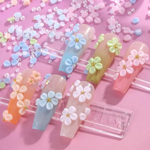 12 Rejillas <span class=keywords><strong>de</strong></span> Adornos Florales 3D <span class=keywords><strong>de</strong></span> Resina para Uñas, Decoraciones Acrílicas Planas con <span class=keywords><strong>Perlas</strong></span> Mixtas y Diamantes <span class=keywords><strong>de</strong></span> Imitación para Manicura DIY - Product Image 5