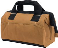 Sac à outils sur site, durable, résistant à l'eau, en polyester, avec fermeture éclair, 15 poches, poids moyen, 13 pouces, 33x18.4x27.9CM, pour le marron